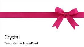  Presentation with pink and white roses country - Slides consisting of pink bow isolated on white background and a white colored foreground