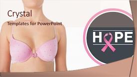  Presentation with breast cancer awareness month - Slides enhanced with pink bra against breast cancer background and a lemonade colored foreground