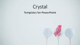  Presentation with pink ribbon breast awareness - Theme enhanced with pink breast cancer awareness ribbon background and a sky blue colored foreground