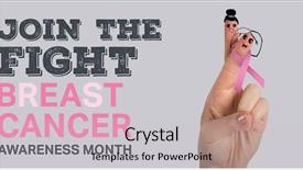  Presentation with breast cancer light - Theme enhanced with pink breast cancer awareness ribbon background and a lemonade colored foreground