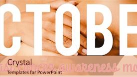 Presentation with breast cancer awareness month - Beautiful slides featuring pink breast cancer awareness text backdrop and a coral colored foreground