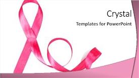  Presentation with pink ribbon - Presentation with pink breast cancer ribbon isolated background and a white colored foreground