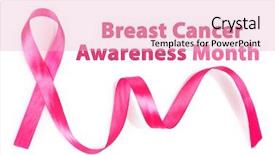  Presentation with breast cancer awareness month - Presentation theme enhanced with pink breast cancer ribbon isolated background and a lemonade colored foreground