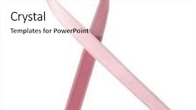  Presentation with pink ribbon - Audience pleasing PPT theme consisting of pink breast cancer ribbon backdrop and a white colored foreground