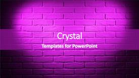  Presentation with shape heart - Slide deck featuring pink brick wall with heart background and a purple colored foreground