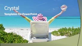  Presentation with shell - Audience pleasing presentation design consisting of pink broad pink - girl with a shell backdrop and a  colored foreground