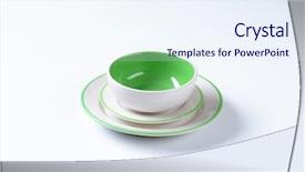  Presentation with broad - Presentation design having pink broad pink - set of empty plates background and a  colored foreground