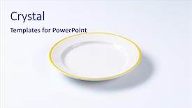  Presentation with broad - Theme featuring pink broad pink - yellow edge lunch plate background and a  colored foreground