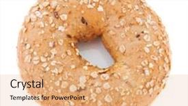  Presentation with pink pearls - PPT theme featuring pink butter cream on cupcake with candy pearls background and a coral colored foreground