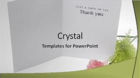  Presentation with greeting card - Beautiful slide set featuring pink carnation and greeting card backdrop and a  colored foreground