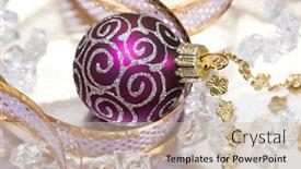  Presentation with pink ribbon - Cool new presentation design with pink-christmas-ball-with-ribbon backdrop and a soft green colored foreground