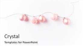  Presentation with white christmas - Audience pleasing slides consisting of pink christmas balls backdrop and a sky blue colored foreground