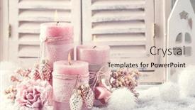  Presentation with christmas candles - Amazing slide set having pink christmas candles for christmas backdrop and a lemonade colored foreground