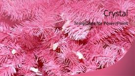  Presentation with christmas tree - Theme having pink christmas tree detail background and a coral colored foreground