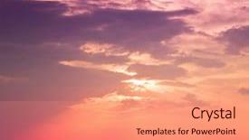  Presentation with justice and peace - Beautiful theme featuring pink clouds - cloudscape peace summer backdrop and a coral colored foreground