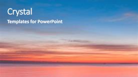  Presentation with nature sunset of colors - Beautiful PPT layouts featuring pink clouds - colorful sunset backdrop and a teal colored foreground