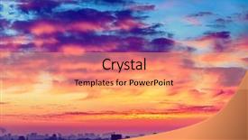  Presentation with cloud - Audience pleasing slide deck consisting of pink clouds - orange sunset and cloud backdrop and a coral colored foreground