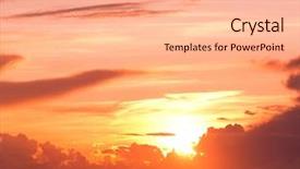  Presentation with paradise - Cool new slides with pink clouds - sunset paradise setting sun backdrop and a  colored foreground