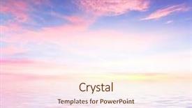  Presentation with bridge over troubled water - Cool new PPT layouts with pink clouds - water idyllic paradise backdrop and a cream colored foreground