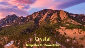  Presentation with boulder - Theme having pink-clouds-and-soft-light background and a  colored foreground