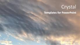  Presentation with dusk - Slide set having pink-clouds-at-dusk-cloud background and a gray colored foreground