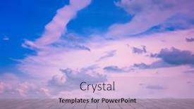  Presentation with pink sky - PPT theme with pink-clouds-blue-sky-gray background and a light blue colored foreground