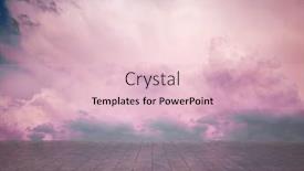  Presentation with pink sky - Presentation design featuring pink-clouds-blue-sky-gray background and a lemonade colored foreground