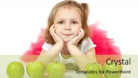  Presentation with pink colour - Cool new PPT theme with pink colour backround - cute little girl lying backdrop and a yellow colored foreground