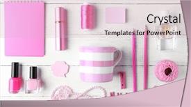  Presentation with pink colour - PPT layouts featuring pink colour flat lay composition on white wooden background background and a lemonade colored foreground