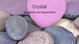  Presentation with coloured - Beautiful presentation theme featuring pink coloured stone heart surounded backdrop and a lavender colored foreground