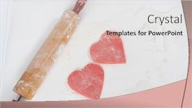  Presentation with cookie - Slide set featuring pink-cookie-dough-hearts background and a white colored foreground