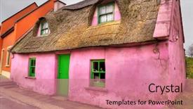  Presentation with ireland - Beautiful slide deck featuring pink cottage house in doolin backdrop and a coral colored foreground