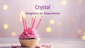  Presentation with light pink - Audience pleasing presentation theme consisting of pink cupcakes - delicious birthday cupcake on table backdrop and a lemonade colored foreground