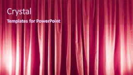  Presentation with curtain - Slides enhanced with pink-curtain-soft-lights background and a violet colored foreground