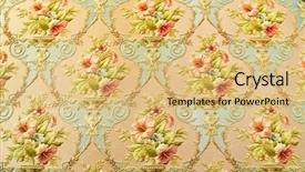  Presentation with damask - Amazing presentation theme having pink damask - rose fabric background of wallpapers backdrop and a yellow colored foreground
