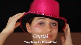  Presentation with pink 80s disco 3d - Beautiful presentation featuring pink disco hat - carnival theme backdrop and a  colored foreground