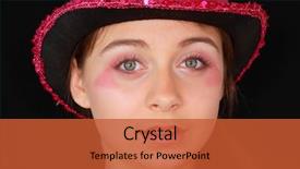  Presentation with disco - PPT theme featuring pink disco hat - carnival theme background and a  colored foreground