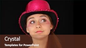  Presentation with abstract beautiful black pink glitter - Cool new presentation with pink disco hat - carnival theme backdrop and a  colored foreground