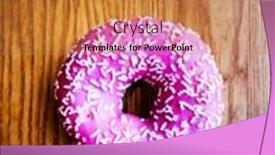  Presentation with sprinkles - Beautiful theme featuring pink-donut-with-colorful-sprinkles backdrop and a coral colored foreground