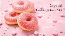  Presentation with donuts chocolate - Presentation enhanced with pink-donuts-with-sprinkles background and a lemonade colored foreground