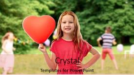  Presentation with birthday balloon - Audience pleasing PPT theme consisting of pink dress with heart shape backdrop and a  colored foreground