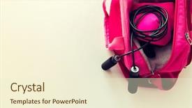  Presentation with healthy lifestyle cute - Slides having pink drink - sport fitness healthy lifestyle background and a cream colored foreground