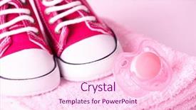  Presentation with baby shoes - Cool new presentation theme with pink dummy and cute baby backdrop and a  colored foreground
