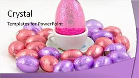  Presentation with tea - PPT layouts consisting of red gerbera close up isolated on white background background and a red colored foreground