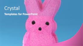  Presentation with easter - Cool new slides with pink-easter-peep-marshmallow-peeps backdrop and a teal colored foreground