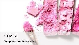  Presentation with pink beauty - Slide deck having pink eyeshadow and face powder background and a white colored foreground