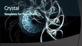  Presentation with hacker in pink and black - PPT theme featuring pink fantasy swirl on black background background and a tawny brown colored foreground