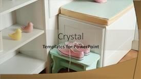  Presentation with sneakers - PPT layouts with pink-female-sneakers-beside-nook background and a mint green colored foreground