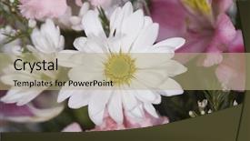  Presentation with pink wedding - Cool new presentation with pink floral wedding arrangement with a daisy in the center backdrop and a coral colored foreground