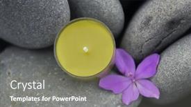  Presentation with candle - Amazing PPT layouts having pink-flower-with-candle backdrop and a gray colored foreground